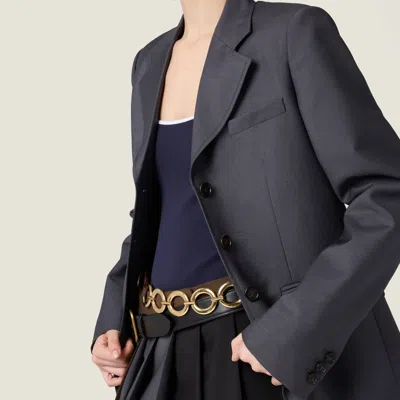 Miu Miu Single-breasted Kid Mohair Jacket