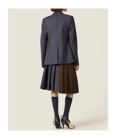Miu Miu Single-breasted Kid Mohair Jacket