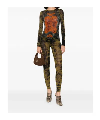 Shop Jean Paul Gaultier Abstract-print Jumpsuit
