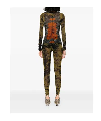 Shop Jean Paul Gaultier Abstract-print Jumpsuit