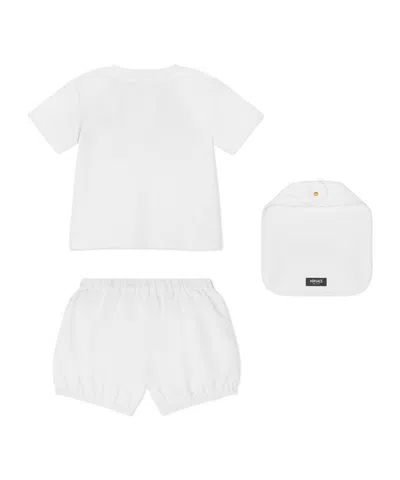 Versace Short-sleeved T-shirt, Bloomers And Bib Set