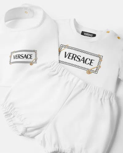 Versace Short-sleeved T-shirt, Bloomers And Bib Set