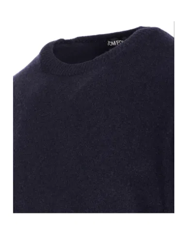 Tom Ford Alpaca Blend Is Crew Neck Sweater Clothing In Blue