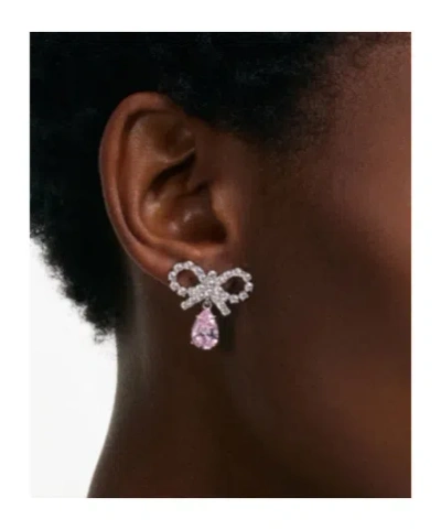 Shop Self-portrait Mini Bow Drop Earrings