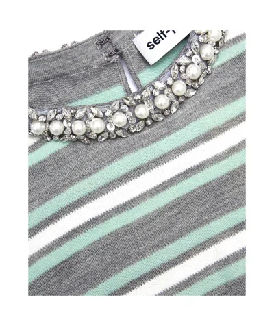 Self-portrait Striped T-shirt In Multi