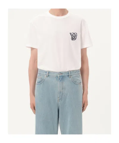 Valentino Cotton T-shirt With Vg Patch In White