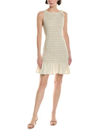 Bella Dahl Smocked Tie Neck Mini Dress