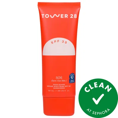 Tower 28 Beauty Sos Faceguard Spf 30 Mineral Sunscreen 1.7 Oz/50 ml