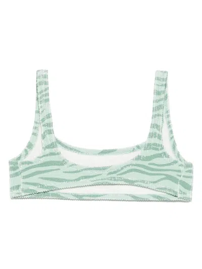 Mc2 Saint Barth Zebra-print Bikini Top