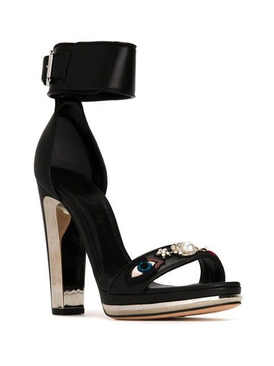 Shop Alexander Mcqueen Buckled Sandals In Black