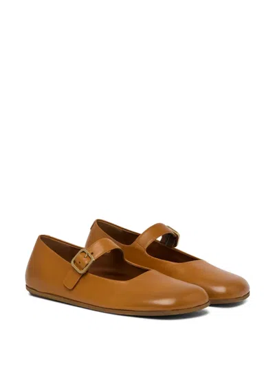 Marsèll レザー フラットシューズ In Brown