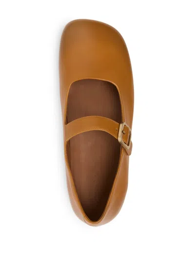 Marsèll レザー フラットシューズ In Brown