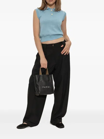 Marni Little Bow Ballerina Sabot In Black