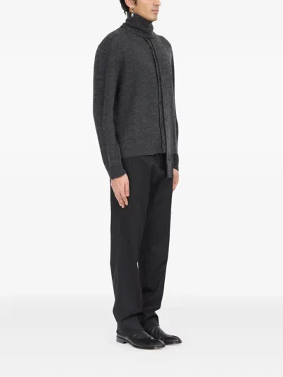 Mm6 Maison Margiela Mm6 By Maison Margiela Button-up Wool Cardigan With Shawl Collar