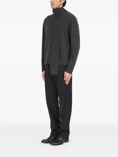 Mm6 Maison Margiela Mm6 By Maison Margiela Button-up Wool Cardigan With Shawl Collar