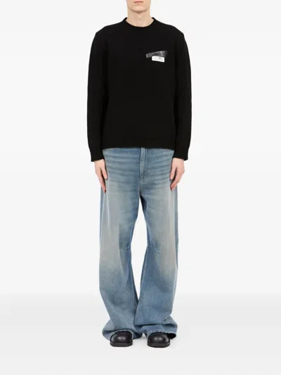 Mm6 Maison Margiela Black Sweaters