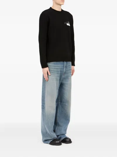 Mm6 Maison Margiela Black Sweaters