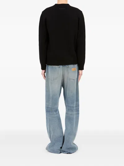 Mm6 Maison Margiela Black Sweaters