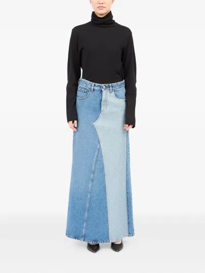 Mm6 Maison Margiela Cotton Denim Skirt
