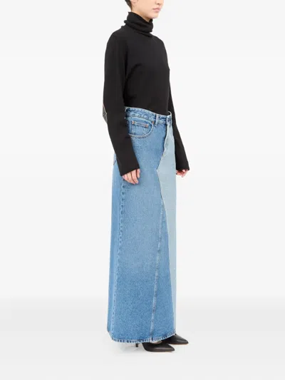 Mm6 Maison Margiela Cotton Denim Skirt
