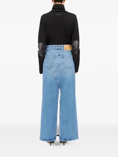 Mm6 Maison Margiela Cotton Denim Skirt