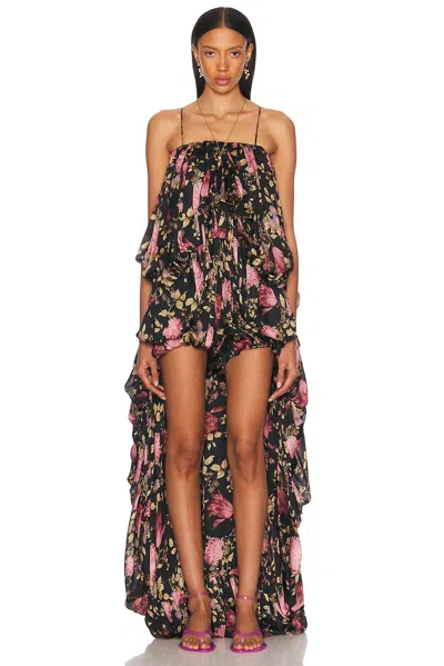 Chloé Thin Strap Gathered High And Low Jumpsuit