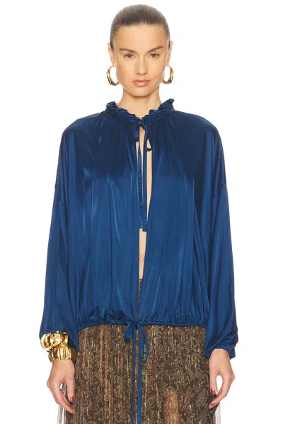 Saint Laurent Blouse In Blue