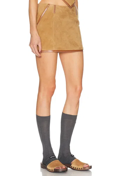 Miu Miu Logo-patch Mini Skirt