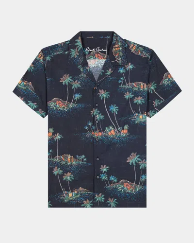 Robert Graham Kauai Tropical Print Cotton Camp Shirt