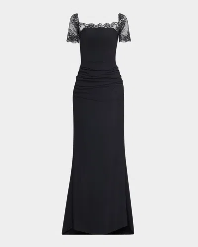 Chiara Boni La Petite Robe Lace-embellished Mermaid Gown