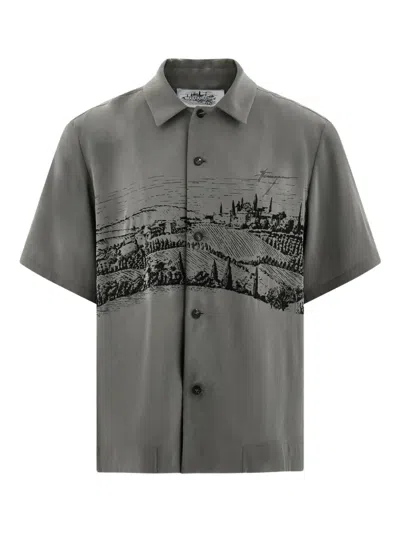Ferragamo Printed Silk Shirt