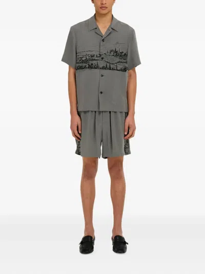 Ferragamo Printed Silk Shirt