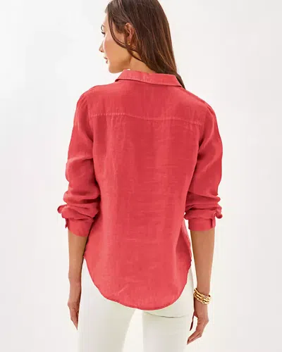 Lilly Pulitzer Sea View Linen Button Down Top