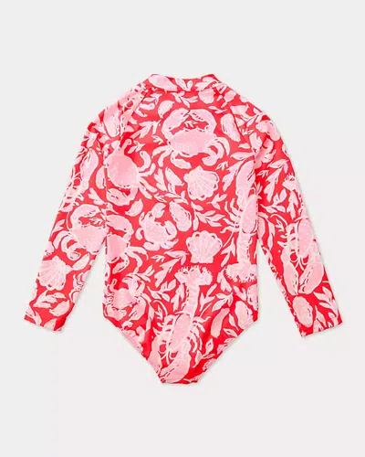 Lilly Pulitzer Upf 50+ Girls Alicia Rashguard One-piece Swimsuit