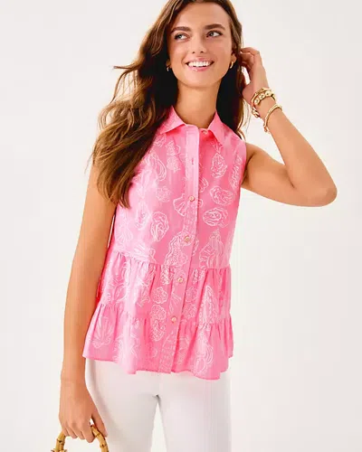 Lilly Pulitzer Breah Sleeveless Button Down Shirt