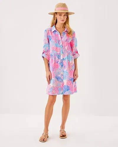 Lilly Pulitzer Shaela Dress In Roar Of The Seas In Multi