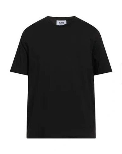 Alpha Studio Man T-shirt Midnight Blue Size 44 Cotton, Elastane