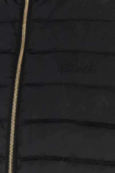 Versace Tailored Jacket With Elasticated Cuffs And Hem