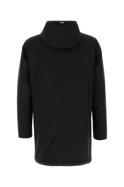 Herno Men Black Stretch Nylon Parka In Black