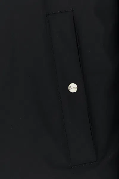 Herno Men Black Stretch Nylon Parka In Black