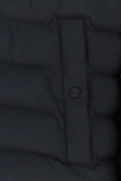 Herno Midnight Blue Stretch Nylon Jacket In Black