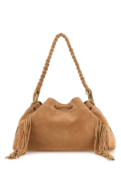 Jimmy Choo Suede Crossbody Bag Featuring Braided Handle