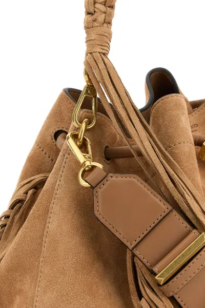 Jimmy Choo Suede Crossbody Bag Featuring Braided Handle
