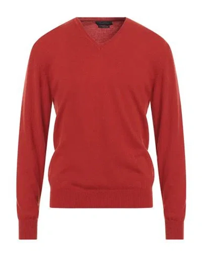 Daniele Fiesoli Man Sweater Rust Size L Wool, Cashmere