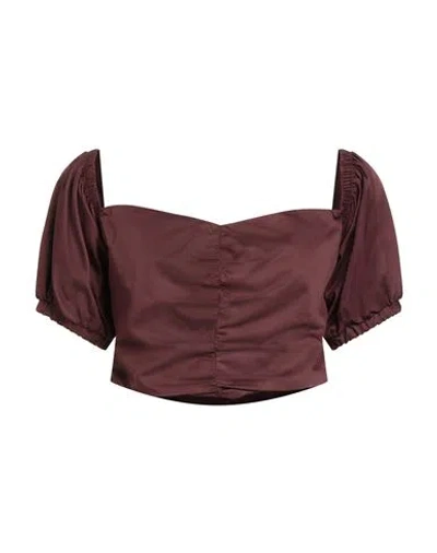 Kaos Woman Top Burgundy Size 8 Cotton