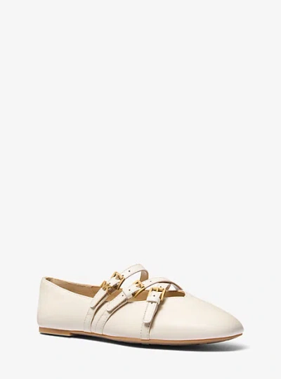 Michael Kors Indy Flex Leather Ballet Flat
