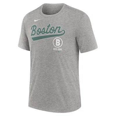 Nike Heather Charcoal Boston Red Sox 2025 City Connect Performance Tri-blend T-shirt