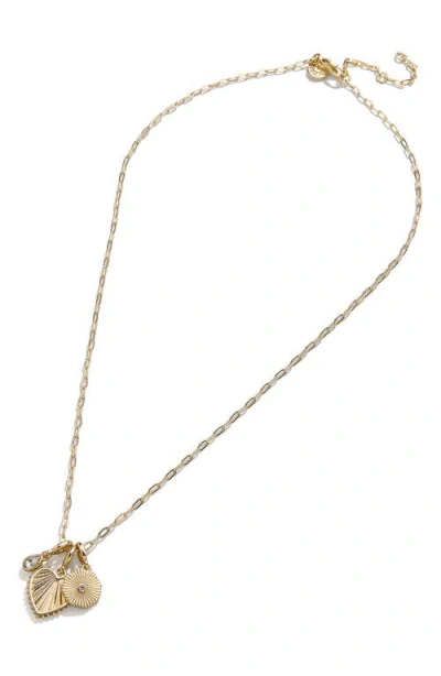 Baublebar Heart Cluster Charm Necklace