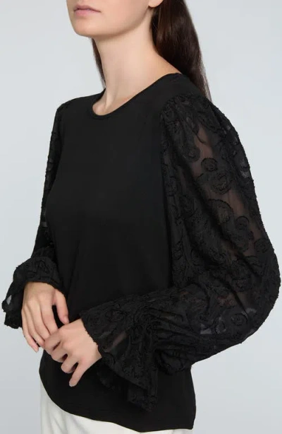 Elie Tahari The Mavea Mixed Media Top