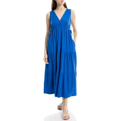 Max Studio V-neck Sleeveless Tiered Maxi Dress